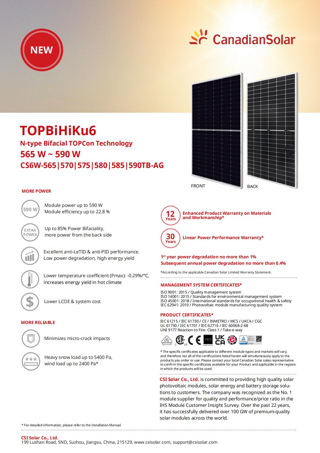 Canadian Solar 565-595W Solar Module customer image 2